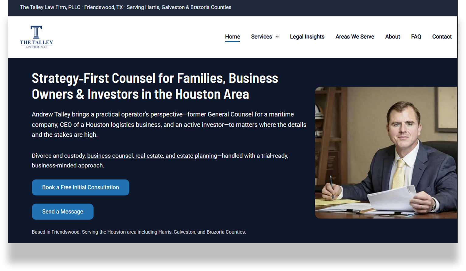 The Talley Law Firm — Legal Website Design