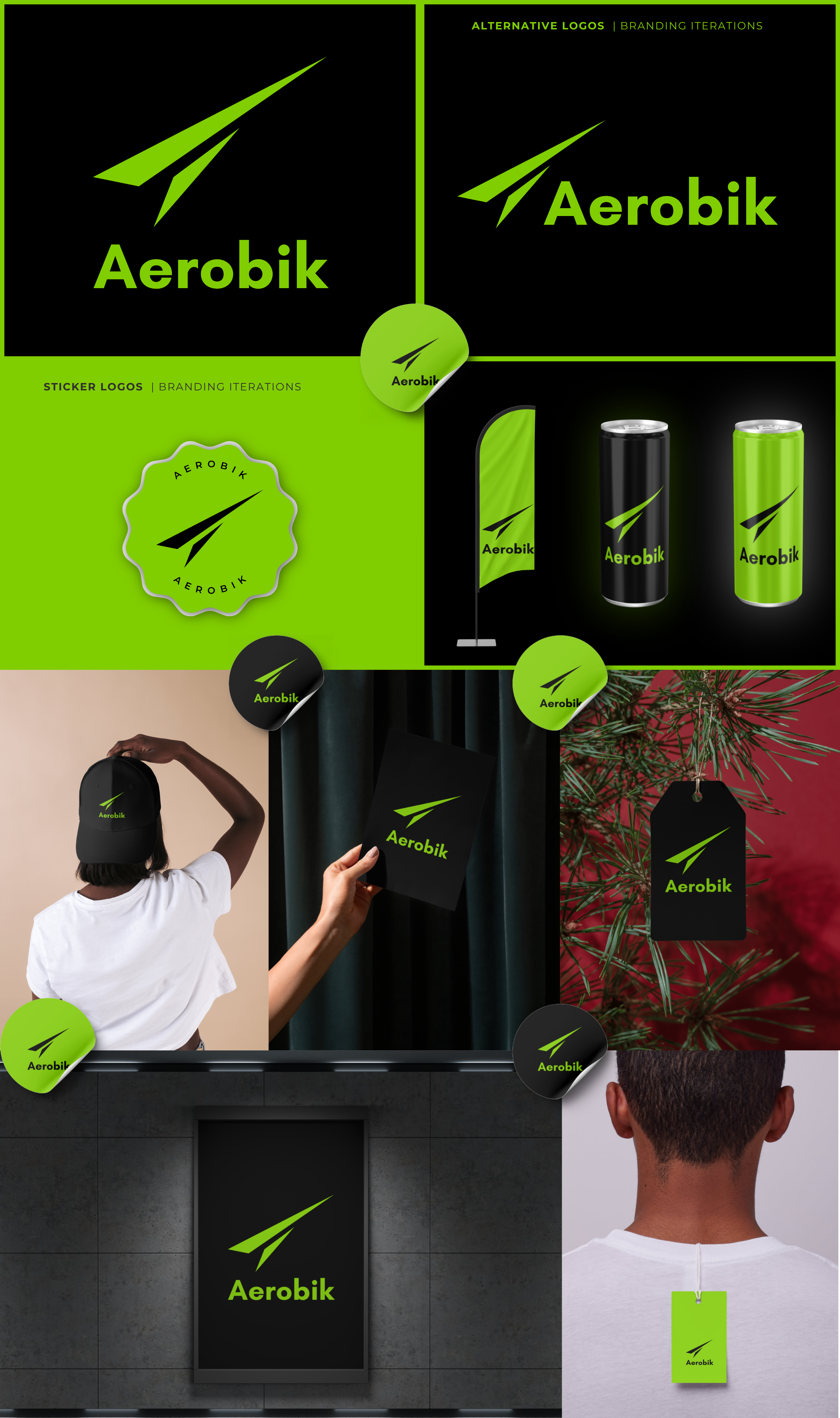 Aerobik Branding Identity brand branding branding identity canva design graphic design illustrator logo logo design photoshop sport wear typography