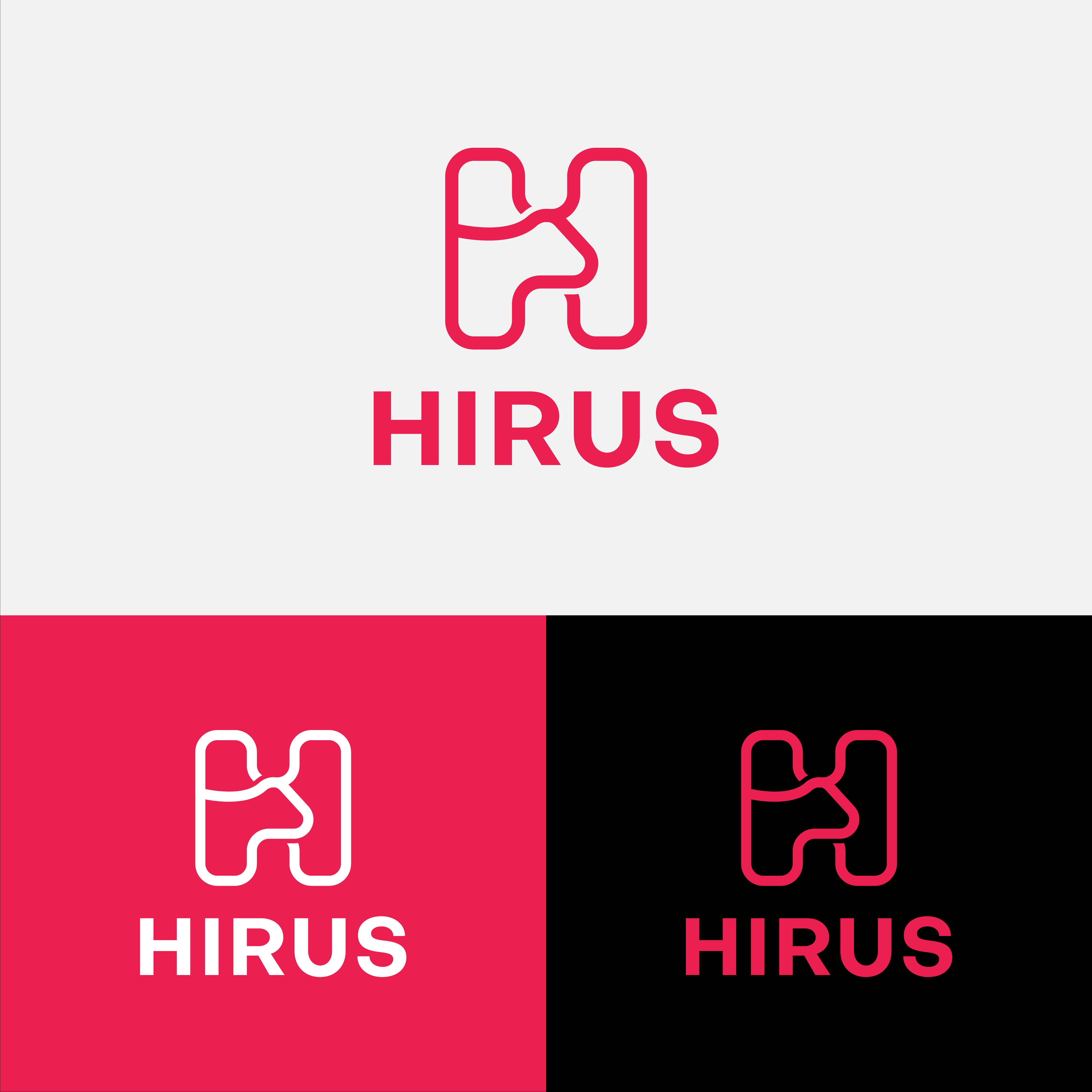 Logo Design For HIRUS branding goat graphic design hirus logo ui