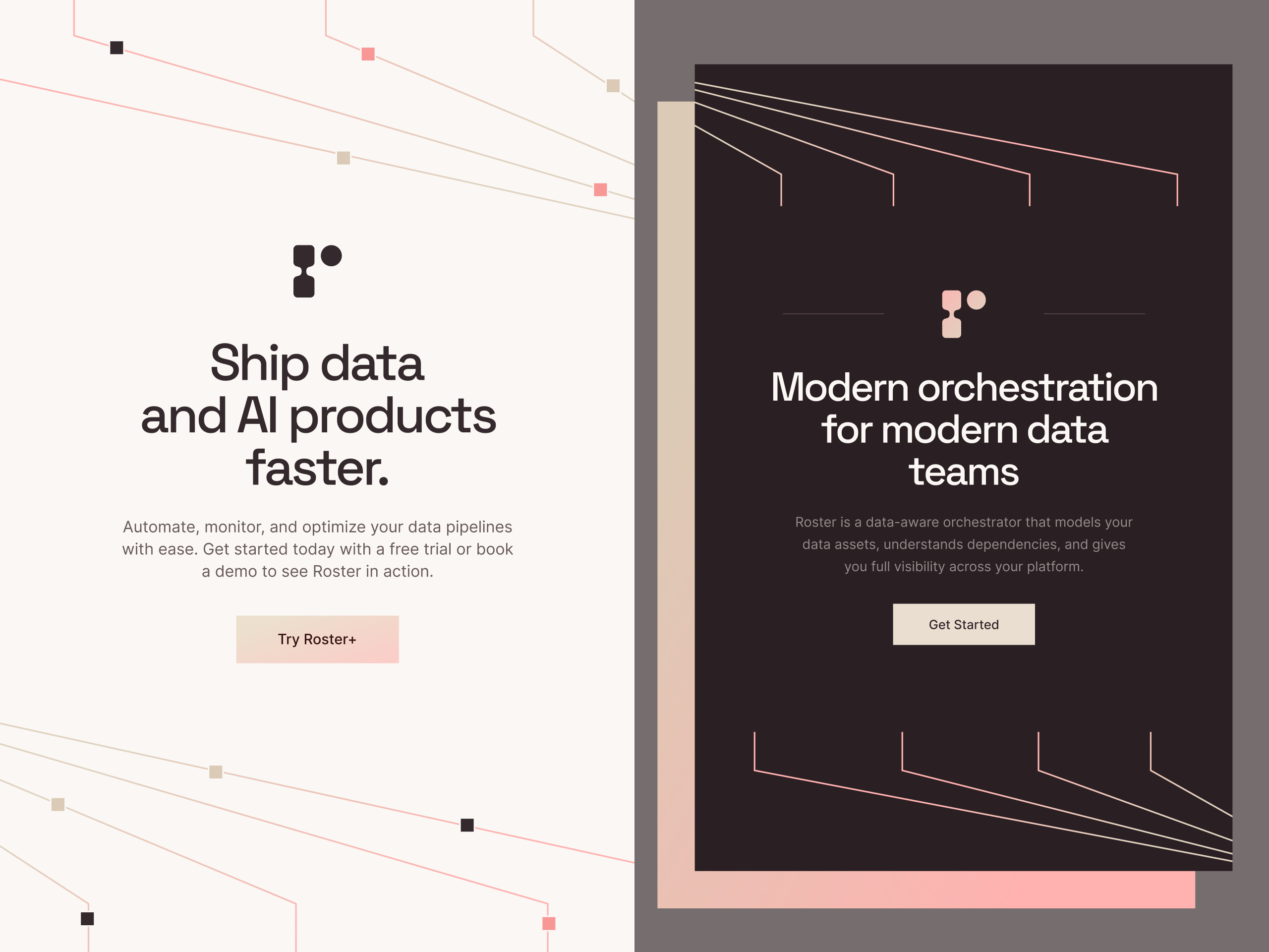 Roster - visual identity brand branding design digital graphic design hero illustration inspiration logo product ui uiux visual