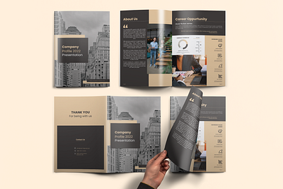 Minimalist Company Profile Design annual report brochure business brochure catalog company profile design