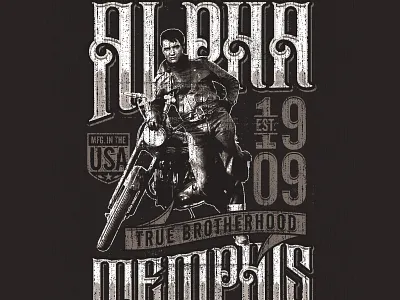 Lambda Chi Alpha Apparel adobe illustrator adobe photoshop apparel design design elvis presley fraternity graphic design illustration merch design motorcycle screen printing spot color t shirt design tshirt design vintage design