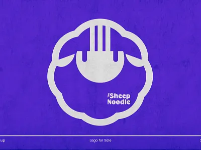 The Sheep Noodle Logo. brand chef cooking cuisine culinary dual meaning logo graphic design logo modern logo noodle noodle logo ramen logo restaurant sailcupdesign food sheep sheep logo sheep noodle sheep ramen simple logo the sheep noodle logo