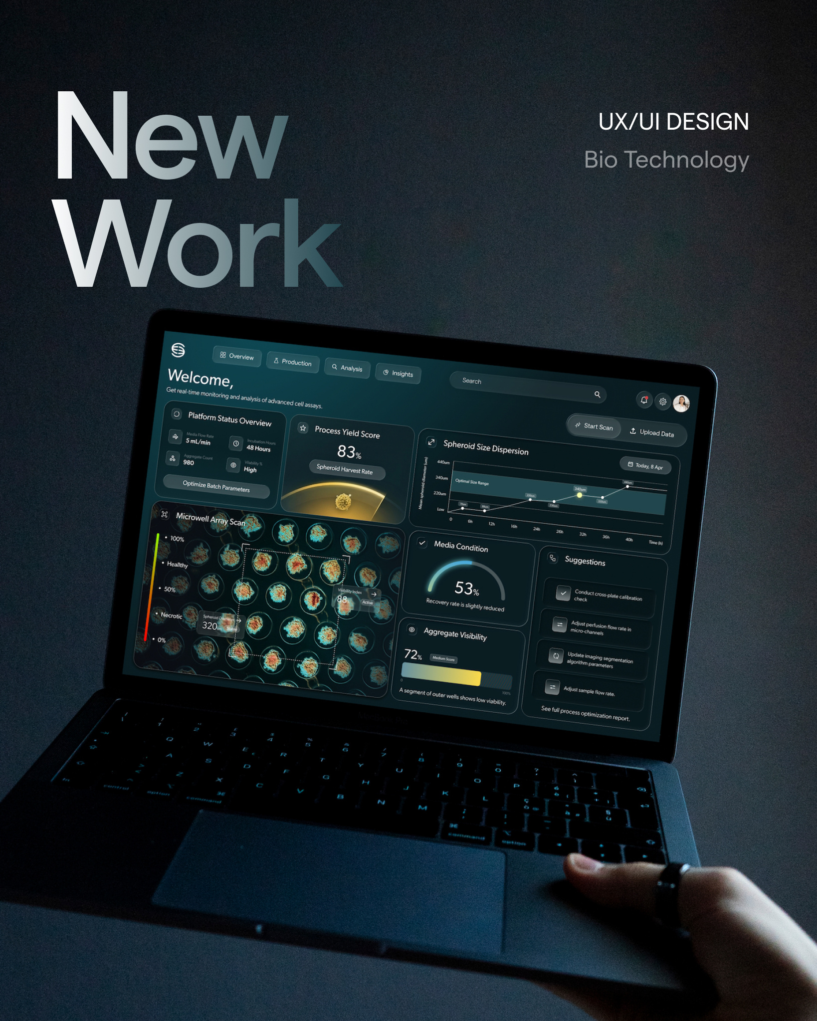 Bio Technology Dashboard UI 🧬