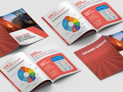 Sales Strategy Report Design business report design company profile corporate report data visualization infographic design investor report marketing materials print design professional layout sales strategy report