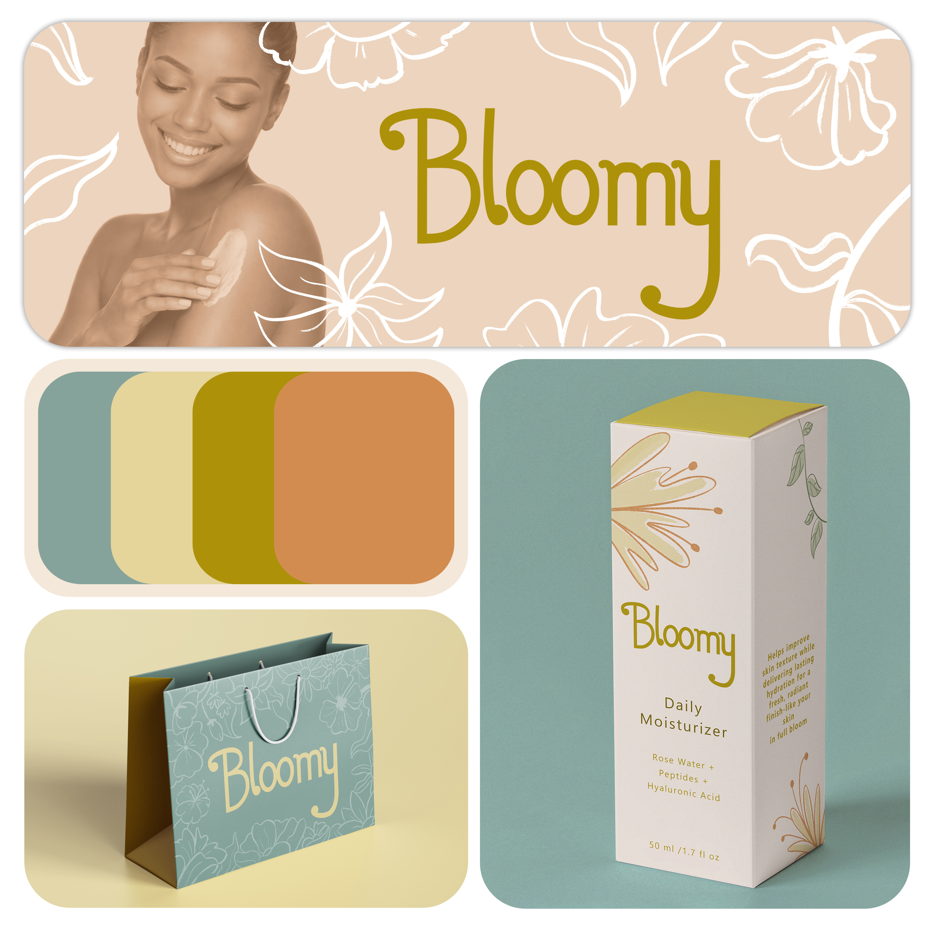 Bloomy - Skincare branding branding graphic design logo