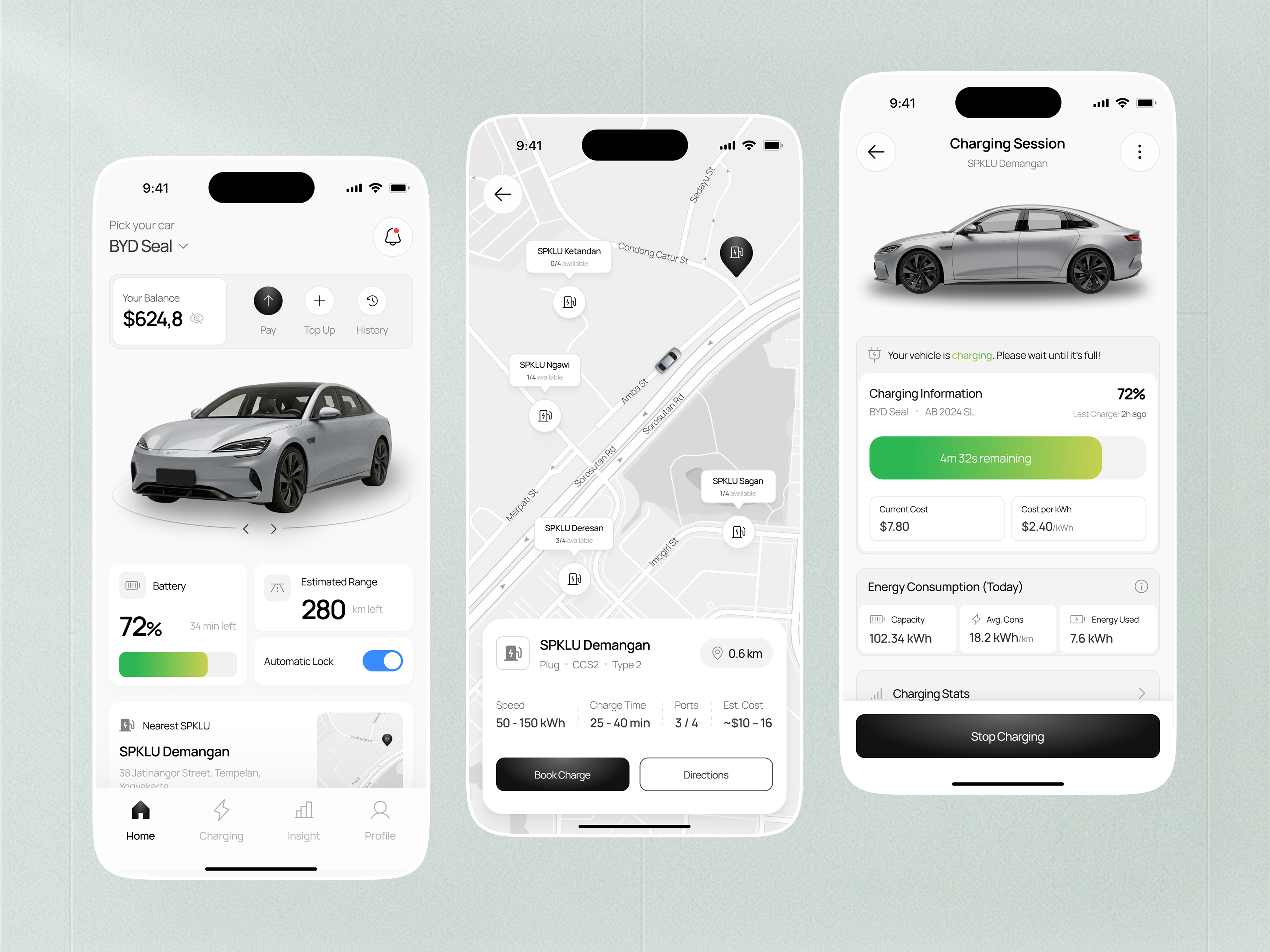 ArusEV — Smart EV Charging App booking app charging stations clean design electric car electric vehicle ev ev app ev charging ev charging app figma green trch ios design map ui mobile app product design smart mobility sustainability tracker app ui