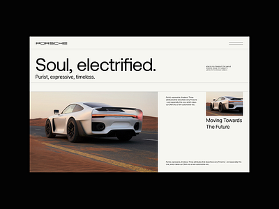 Porsche branding clean design graphic design landing page logo porsche ui ux web web design