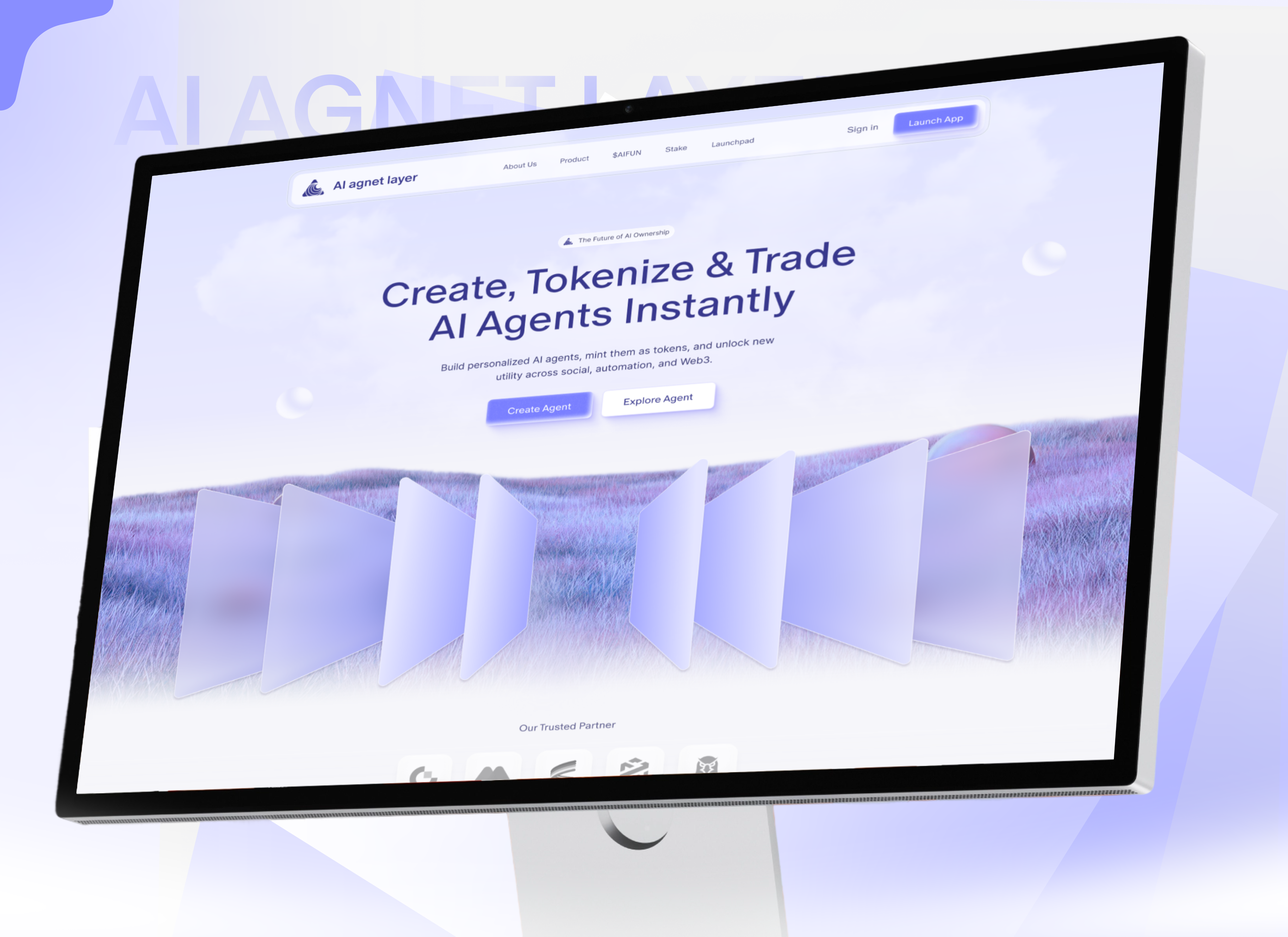 Tokenized and Antegrated | AI Agent Website Design ai ai agent ai landing page ai platform ai website blockchain design landing page product design teade tokenize web3