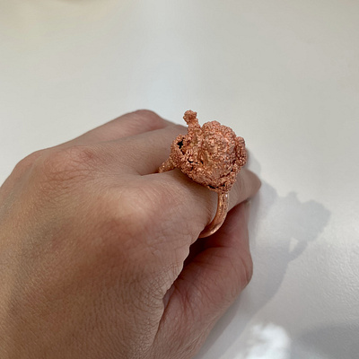Popcorn Ring copper electroforming handmadejewelry jewelrymaking ring