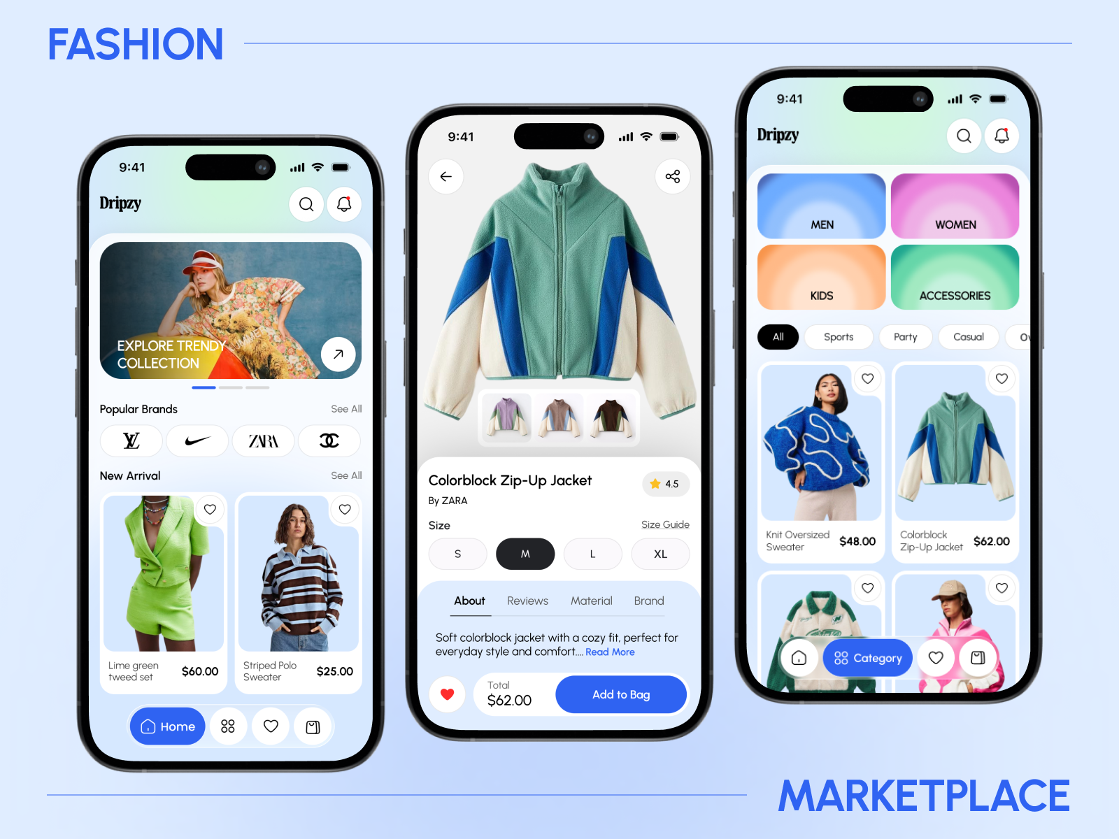 Dripzy - Fashion Marketplace mobile App check out cloth app cloth store clothing store digital store e commerce app ecommerce fashion shop fashion tech fashion ui fast fashion marketplace marketplace app mobile app mobile application design online shop retail app design shop store shopping cart uiux