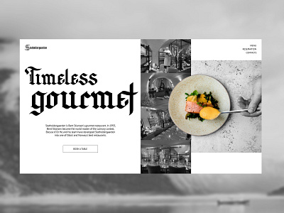 Norway restaurant design food landing restaurant ui web design