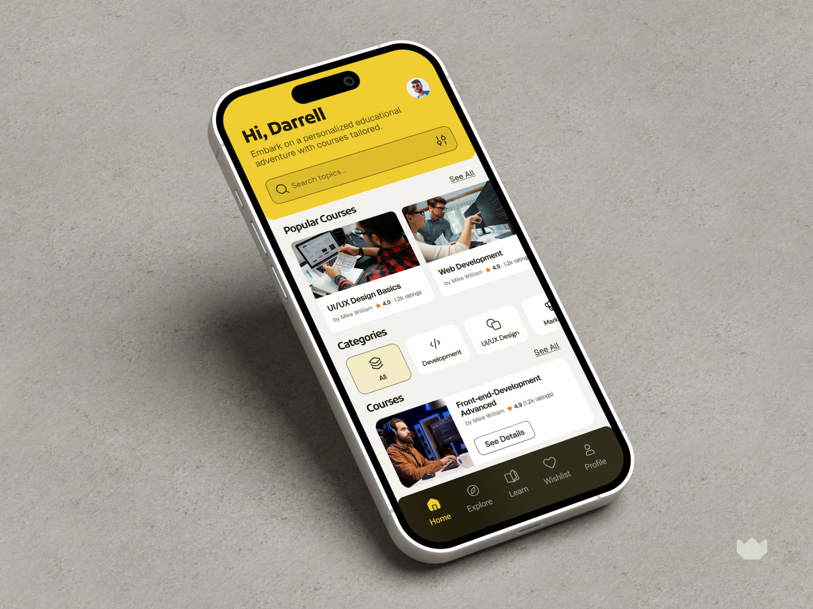 eLearning Mobile App app design course course app digital learning app edtech education app elearning app learning app learning management app learning platform mobile app design mobile ui online learning online learning app product design skill learning app student app ui design uiux ux design