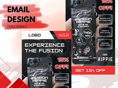 Experience the Fusion | E-commerce Email Design 15 off branding canva canva email design email email campaign email design email marketing figma fusion hippie graphic design graphics illustration logo long email motion graphics ui vector