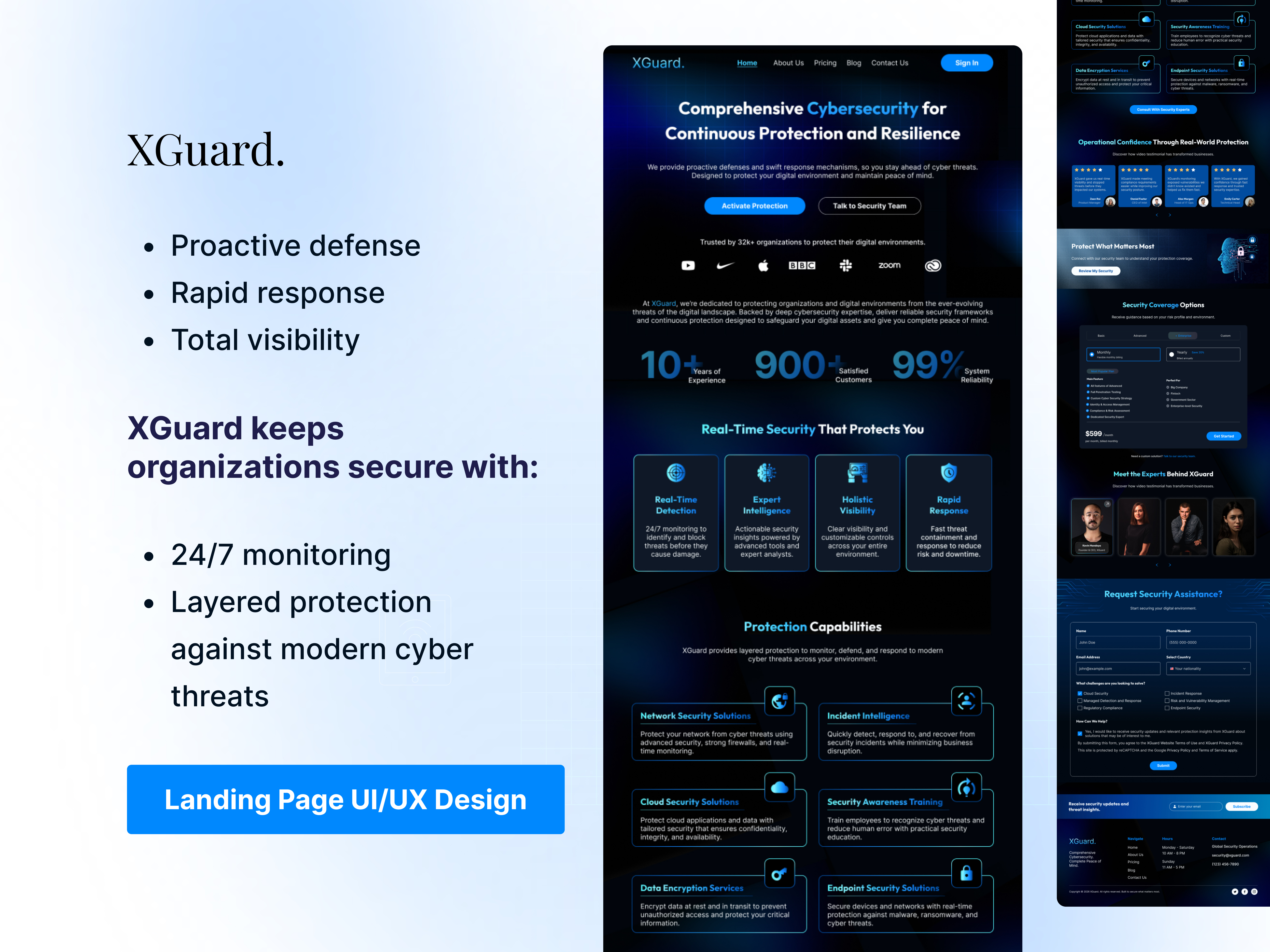 Cybersecurity Website Design for Threat Monitoring Platform cybersecurity cybersecuritylandingpage cybersecurityui cybersecurityuidesign cybersecuritywebsite cybersecuritywebsitedesign cybersecuritywebsiteui designinspiration internetsecuritydesign landingpageinspiration modernuidesign ui uiux uiuxdesign ux webdesign webdesigninspiration websitedesign websiteuidesign