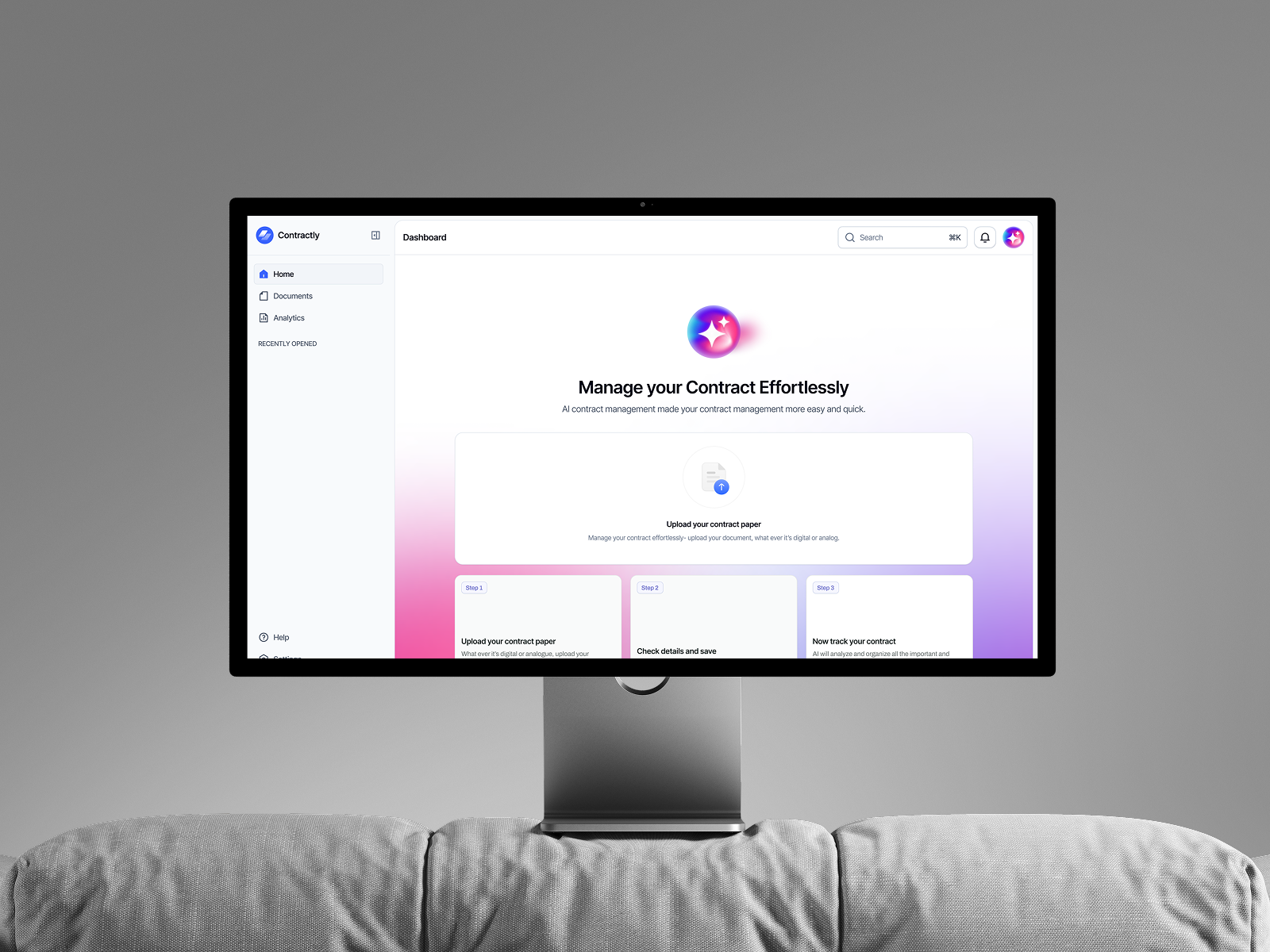Contractly - Tools for Contract Management design interface product service startup ui ux web