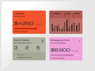 Finance app ui cards banking design finance layo product ui ux