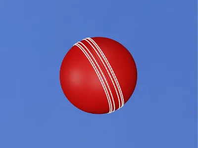 Cricket Red Ball 🏏 3d art cricket cricket ball design game graphic graphic design icon illustration red ball sports ui