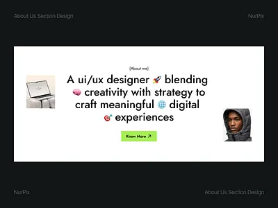 About Section – Web Design aboutpage aboutus appdesign branding cleandesign companyprofile figma interface landingpage layout minimal modernui sectiondesign ui uidesign uiux ux uxdesign webdesign website
