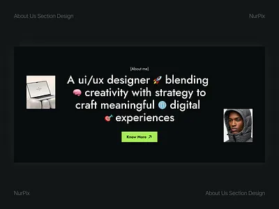 About Section – Web Design aboutpage aboutus appdesign branding cleandesign companyprofile figma interface landingpage layout minimal modernui sectiondesign ui uidesign uiux ux uxdesign webdesign website