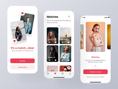 Free Dating App UI Kit for Figma by FigmaUI4Free on Dribbble