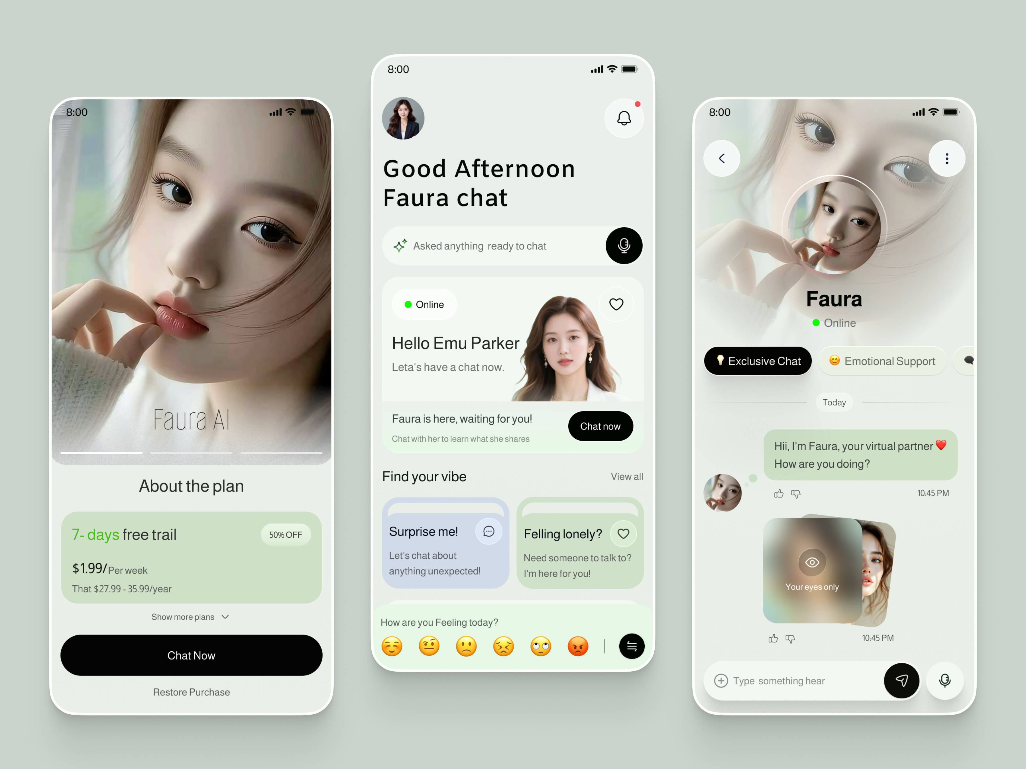 AI Chatbot App ai ai app ai assistant app ai chat app ai chatbot app ai companion design app app design app ui artificial inteligent app chat chat app chatbot dating app glassmorphism ui mobile app design product design ui ux virtual girlfriend app