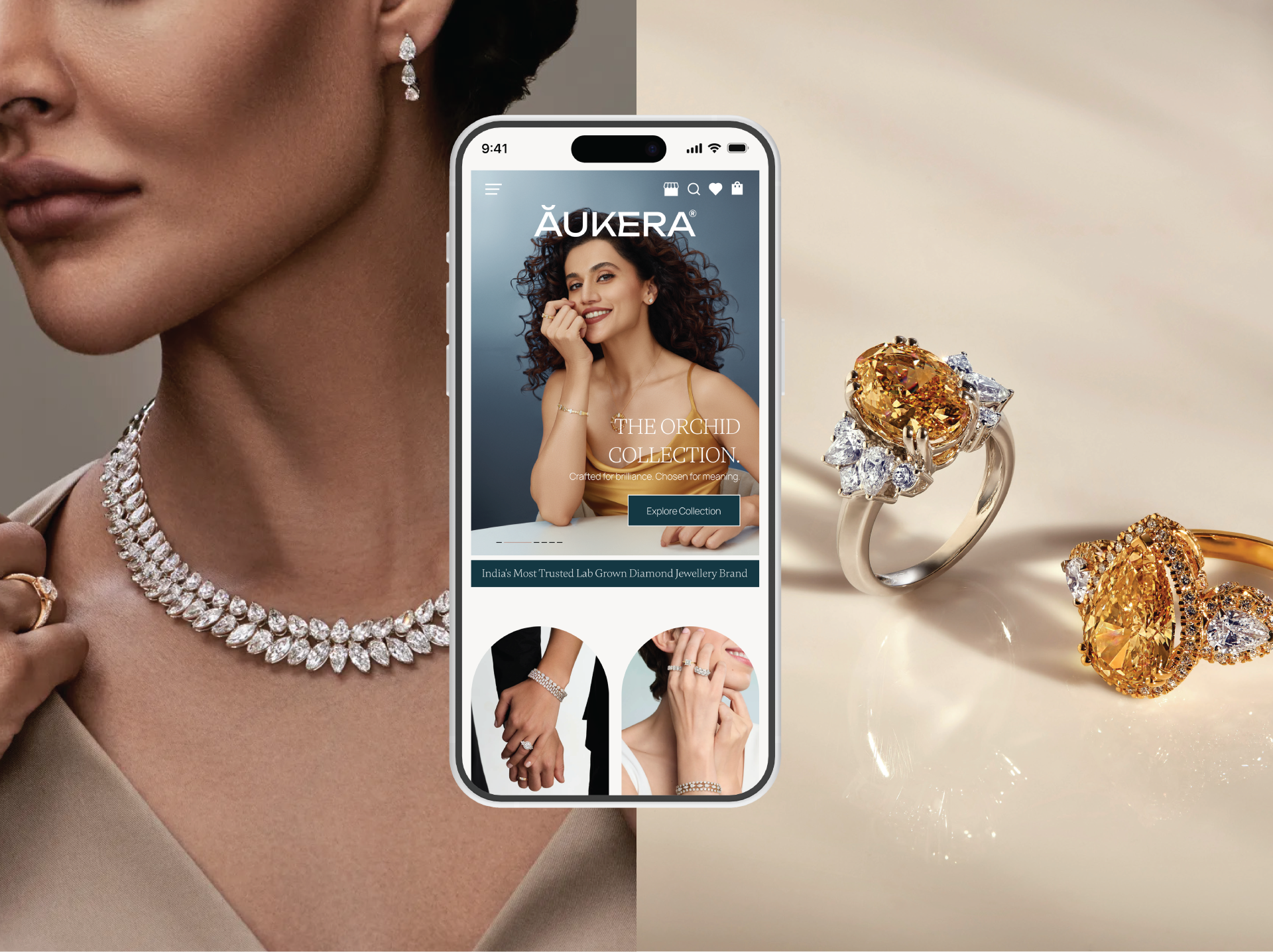 ECommerce Jewellery Website Design appdesign branding design ecomm web design ecommerce jewellery brand figma framer graphic design illustration jewellery brand wesite ui uiux ux web design website design