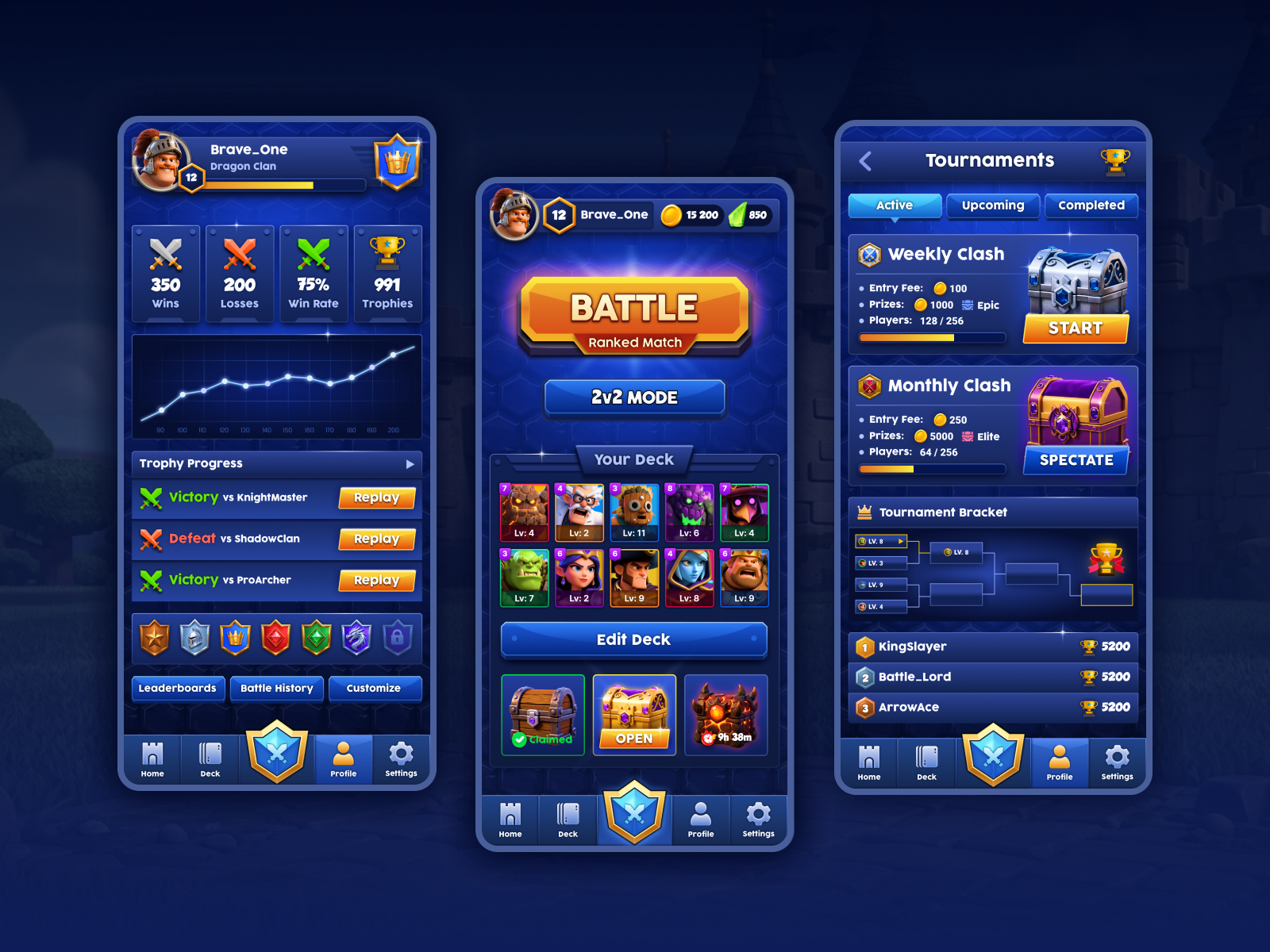 Game UI Design | Tower Brawl