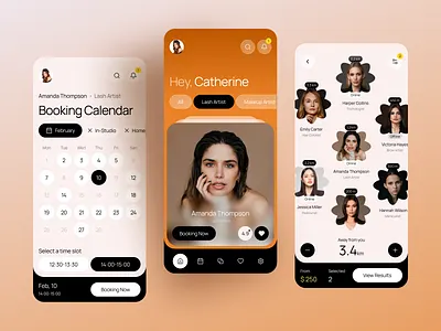 Beauty Service Booking Mobile App UI app design app ui appointment booking beauty app booking app creative ui digital product interface design marketplace mobile app design mobile ui modern ui product design service app startup design tech design ui inspiration ui ux design user interface ux design
