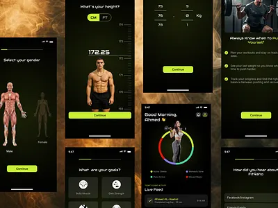 AI Fitness SaaS — Premium Mobile Experience for Smart Training aesthetic mobile app design aesthetic ui design gym app design gym app ui design gym saas product design high class gym app design high class mobile app design high level mobile app design high quality ui design landing page design minimal mobile app design mobile app ui design premium app design premium mobile app design product design saas product ui uiux design website design