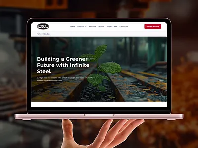B2B Industrial Steel Factory Website UX/UI Design b2b design b2b ui clean ui dashboard data visualization engineering design enterprise ui factory website heavy industry industrial ui industrial ux landing page logistics ui manufacturing metal industry saas steel industry supply chain ui technical ui web design