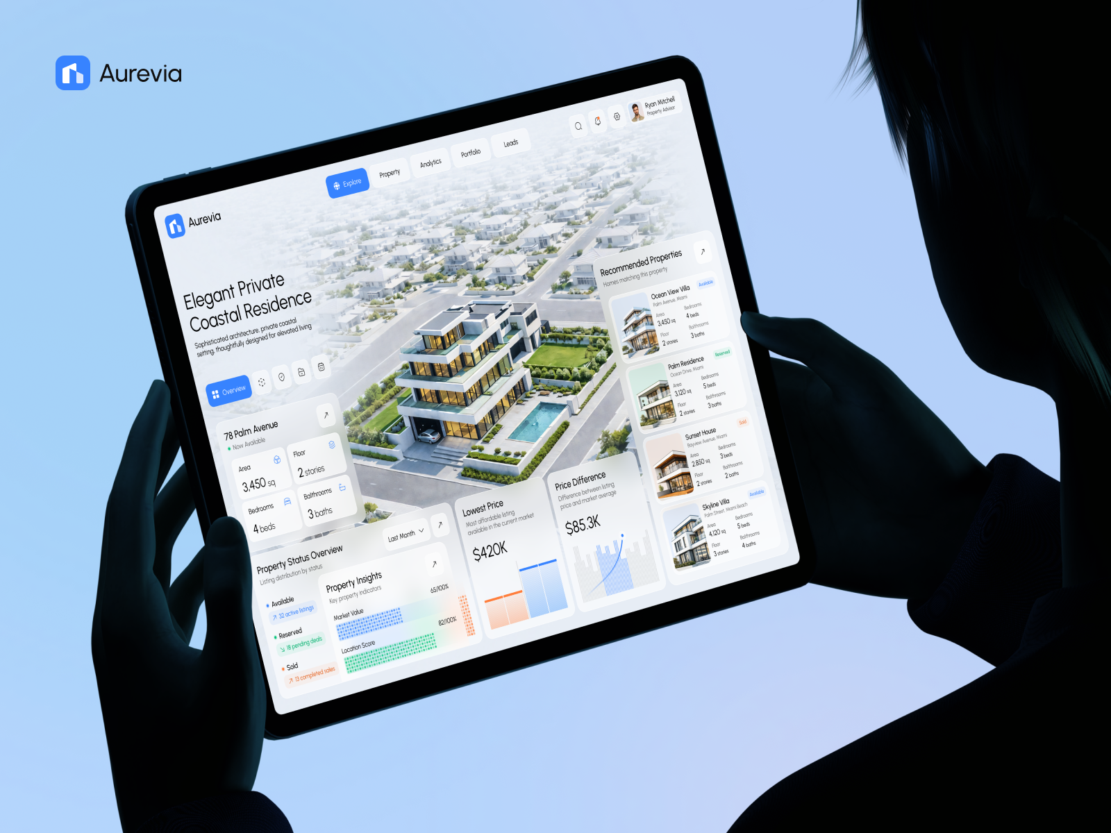 Aurevia | Premium AI Real Estate & Investment Analytics SaaS app analytics dashboard b2b saas app b2b saas application b2b saas uiux business app business application business uiux saas app saas application saas platform app saas platform application saas platform uiux saas product app saas product application saas product uiux saas uiux