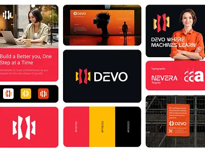 Project Name: DEVO — Modern Technology & AI Brand brand brand guidlines brand identity brand kit branding branding kit logo minimal minimalist logo