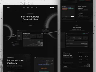 Arcmail CRM SaaS Email Marketing Platform Feature Website Design agency website conversion editorial website feature page futuristic landing page luxury marketing website minimalist modern website product design saas showcase website startup startup website tech website ui web design website website design