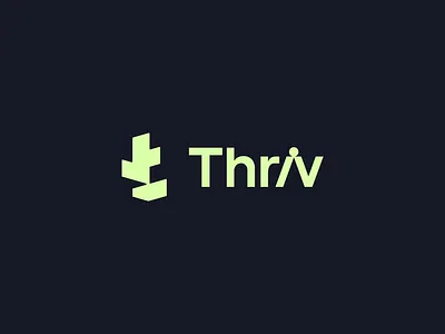 Thriv | Fintech Logo Design app branding business collaborate concept connect design energetic finance geometric growth icon identity investment logo mint money simple thrive together