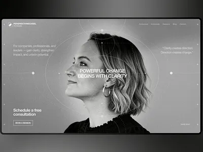 Business Coach Website - Hero section design branding business coach coach design agency design studio framer graphic design hero section landing page logo personal website studio ui ux webflow website