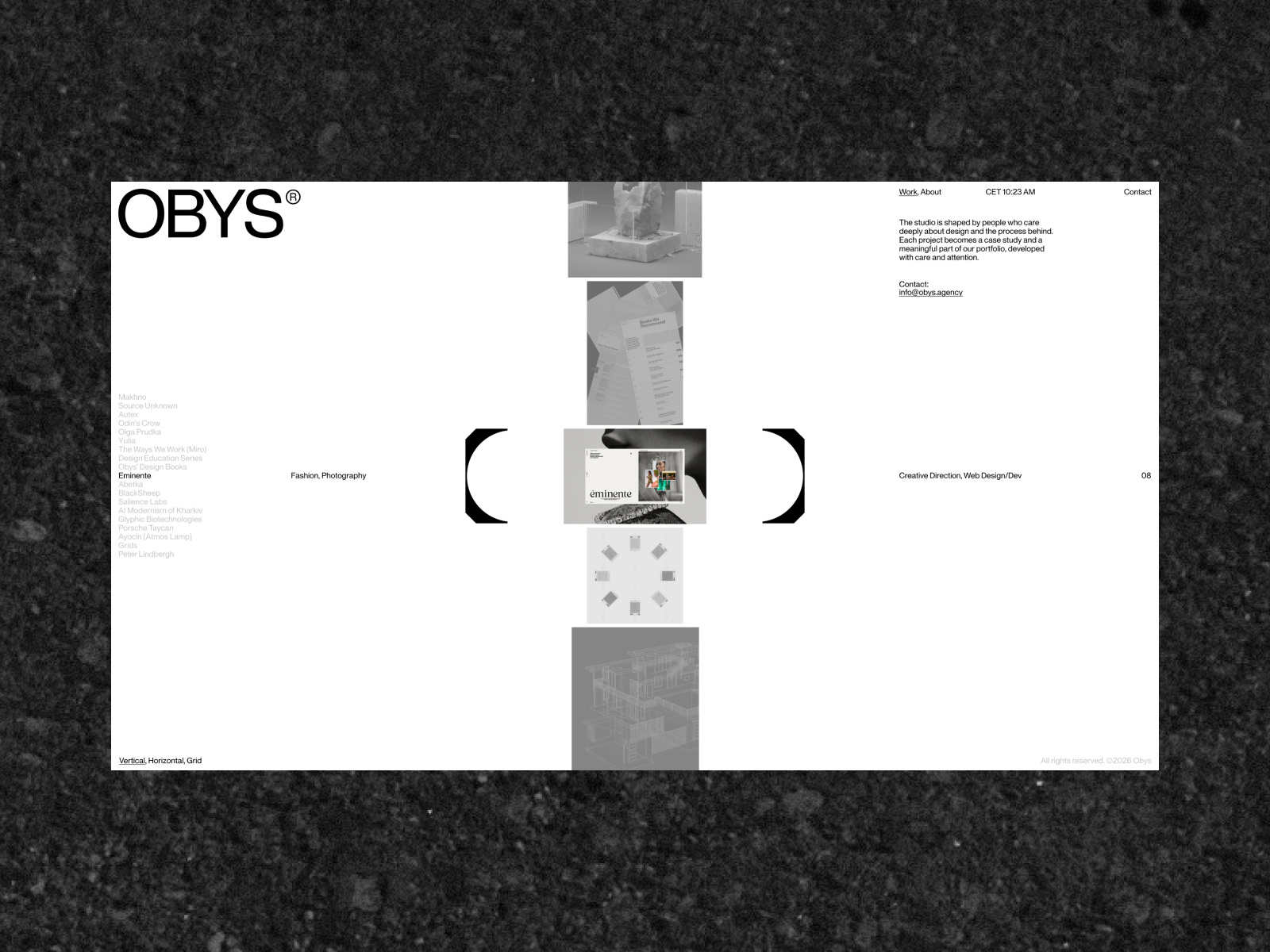 Obys animation graphic design logo motion graphics portfolio ui website