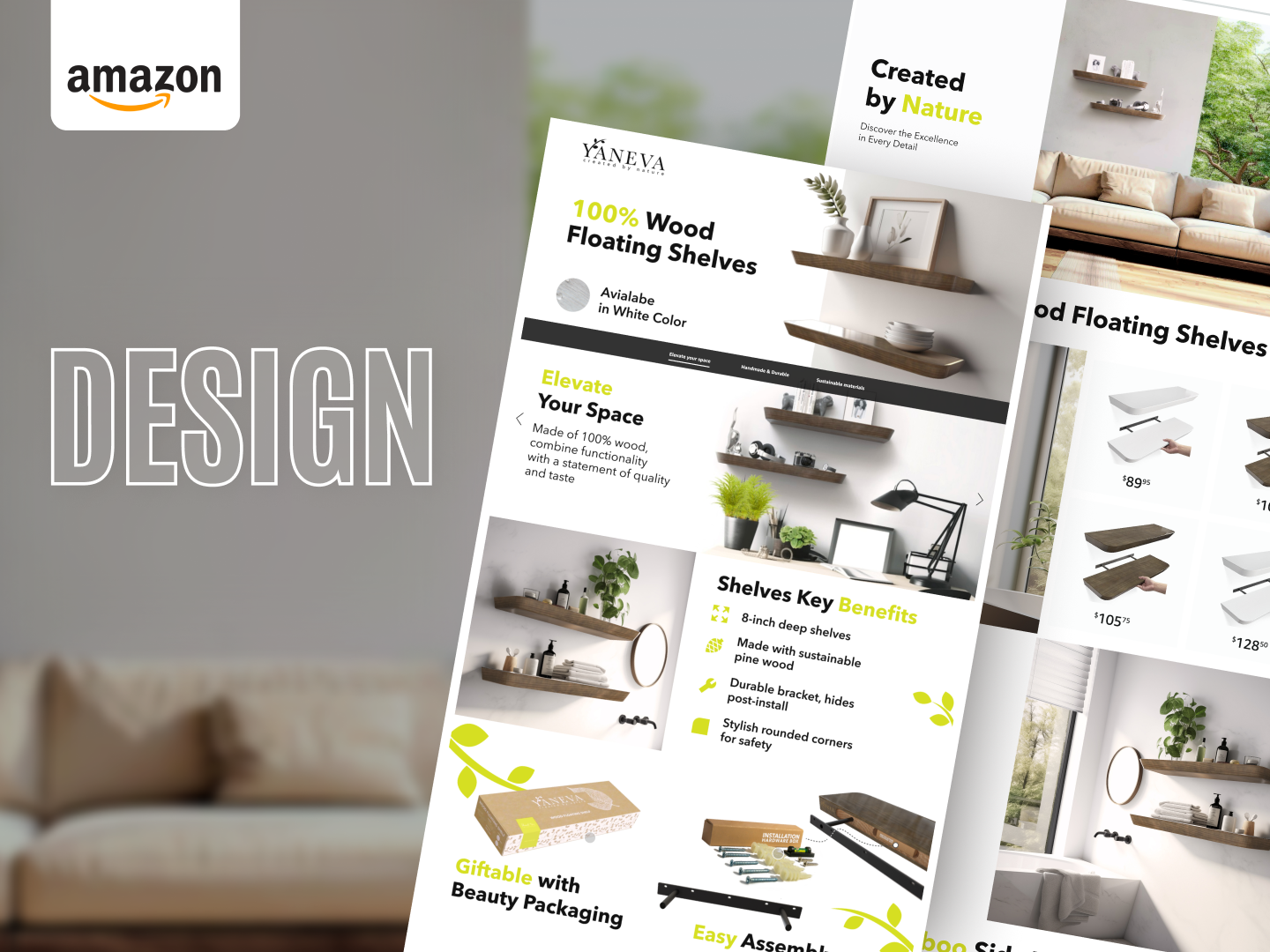 Natural Products Organic Amazon Brand Design a plus premium content amazon fba amazon storefront bamboo products brand identity brand story eco friendly design ecommerce design enhanced brand content graphic design home decor interior design lifestyle photography listing optimization natural aesthetic premium branding storefront layout sustainable living ui design visual identity