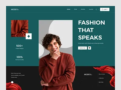 Modevo - Fashion E-Commerce Store buy cart cloths design ecommerce fashion fashion landing page graphic design landing page offer shop shopping uiux web page website