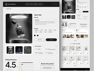 E-commerce Product details Page & Cart Page UI Design add to cart app design checkout page conversion focos ui ecommerce fashion website design minimal online store product detais page product landing page deisgn single product page deisgn ux website deisgn