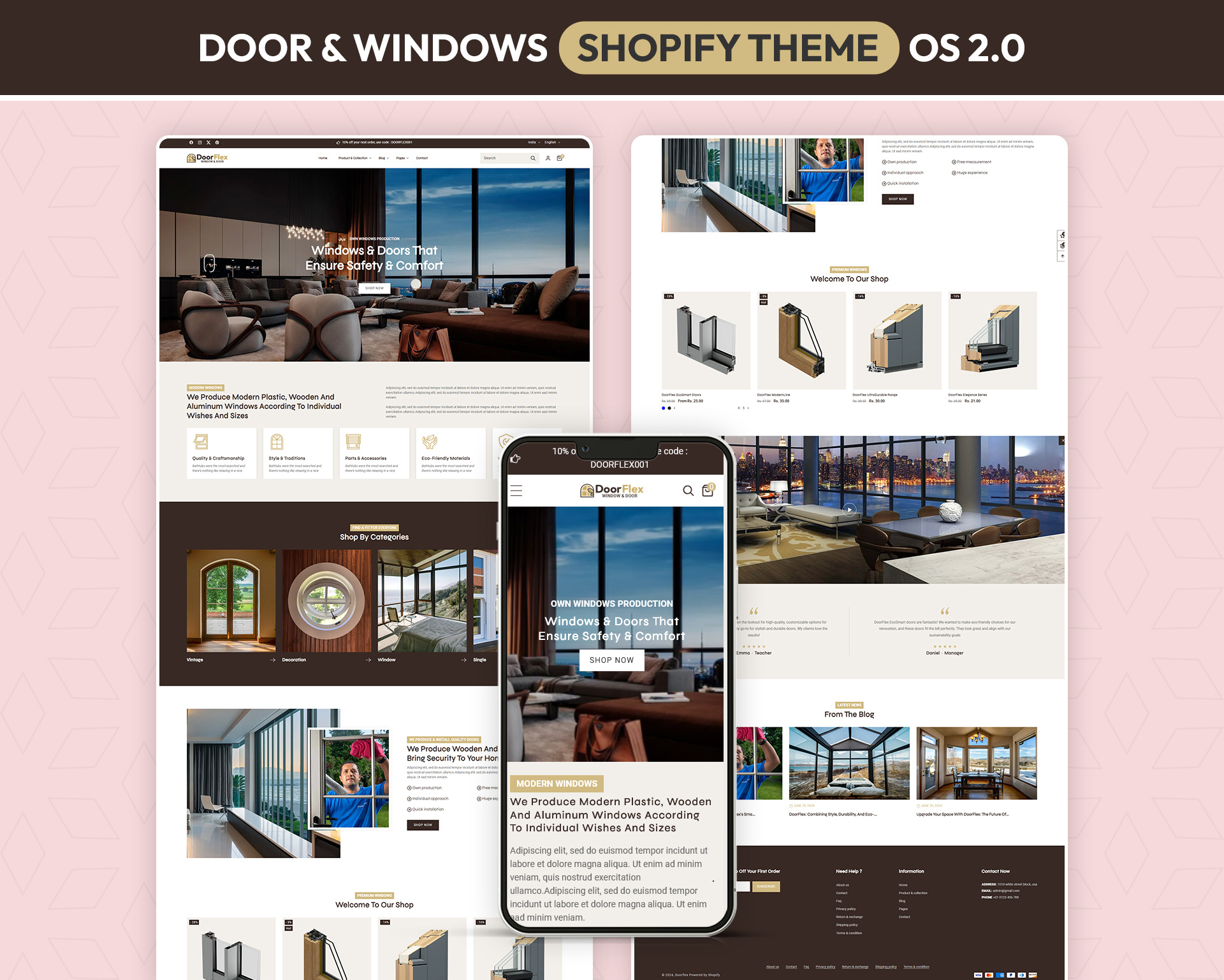 DoorFlex – Architectural Hardware & Custom Window Systems UI architecture ui branding case study creative direction digital experience home improvement industrial ui interaction design layout mobile ui portfolio product grid responsive typography ui design user experience user interface ux design visual identity web design
