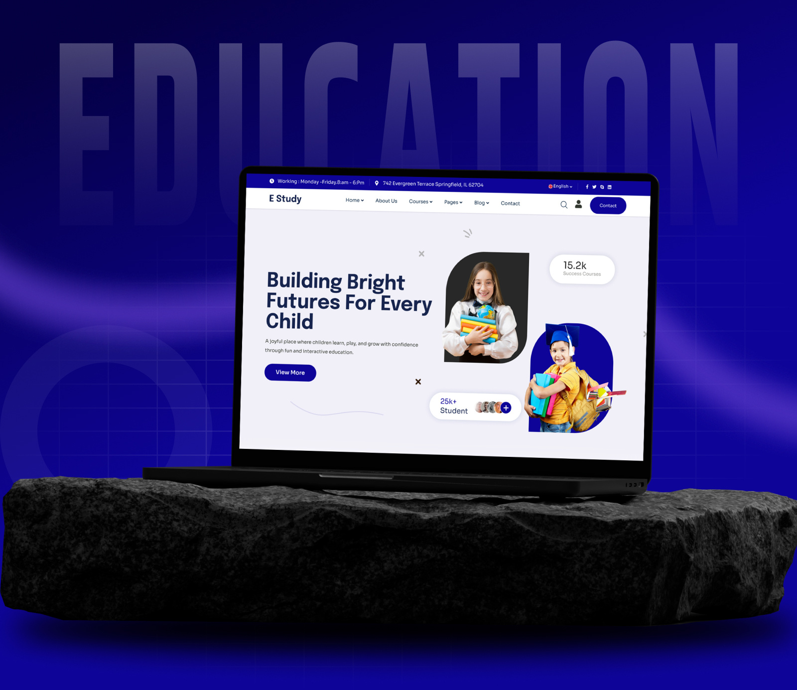 Modern Education Website UI/UX Design | E-Learning Platform