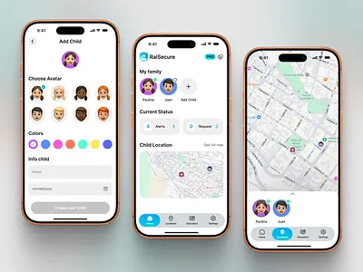 RaiSecure - App Design app design graphic design minimal mobile ui ux