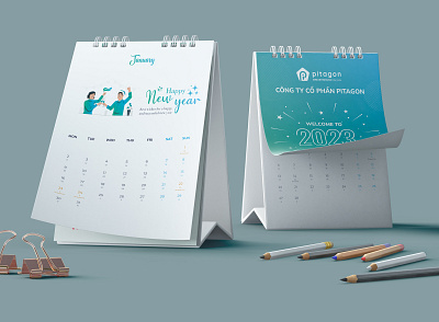 Calendar branding graphic design
