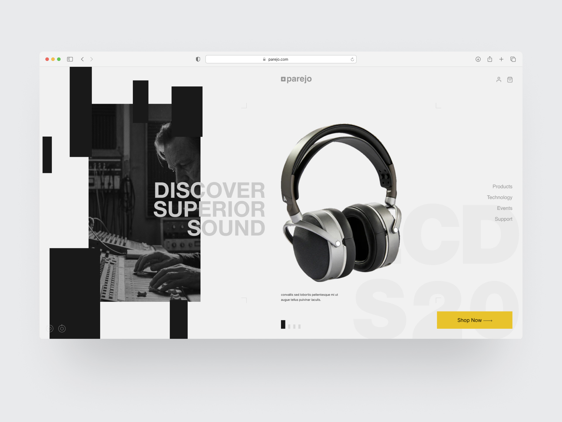 Premium Headphones Hero Design