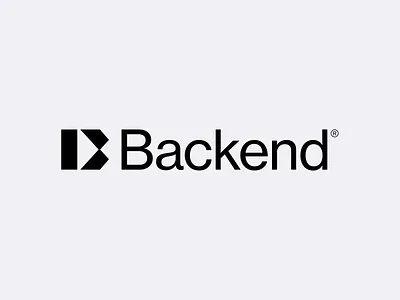 Backend Logo Design Concept ai bold brand design brand identity brand system branding icon logo logo design logo wordmark military minimal saas security software symbol tech technology visual identity war