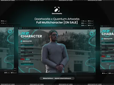 [Quantum&Doartworks] I Multicharacter UI I Gta V (On Sale) branding design doartworks doatoprak download figma fivem grand theft auto graphic design gta gta5 gtav illustration multi character multichar multicharacter oxlib roleplay ui ux