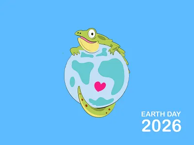 Earth Day 2026 branding design flat graphic design illustration illustrator logo logo design minimal vector