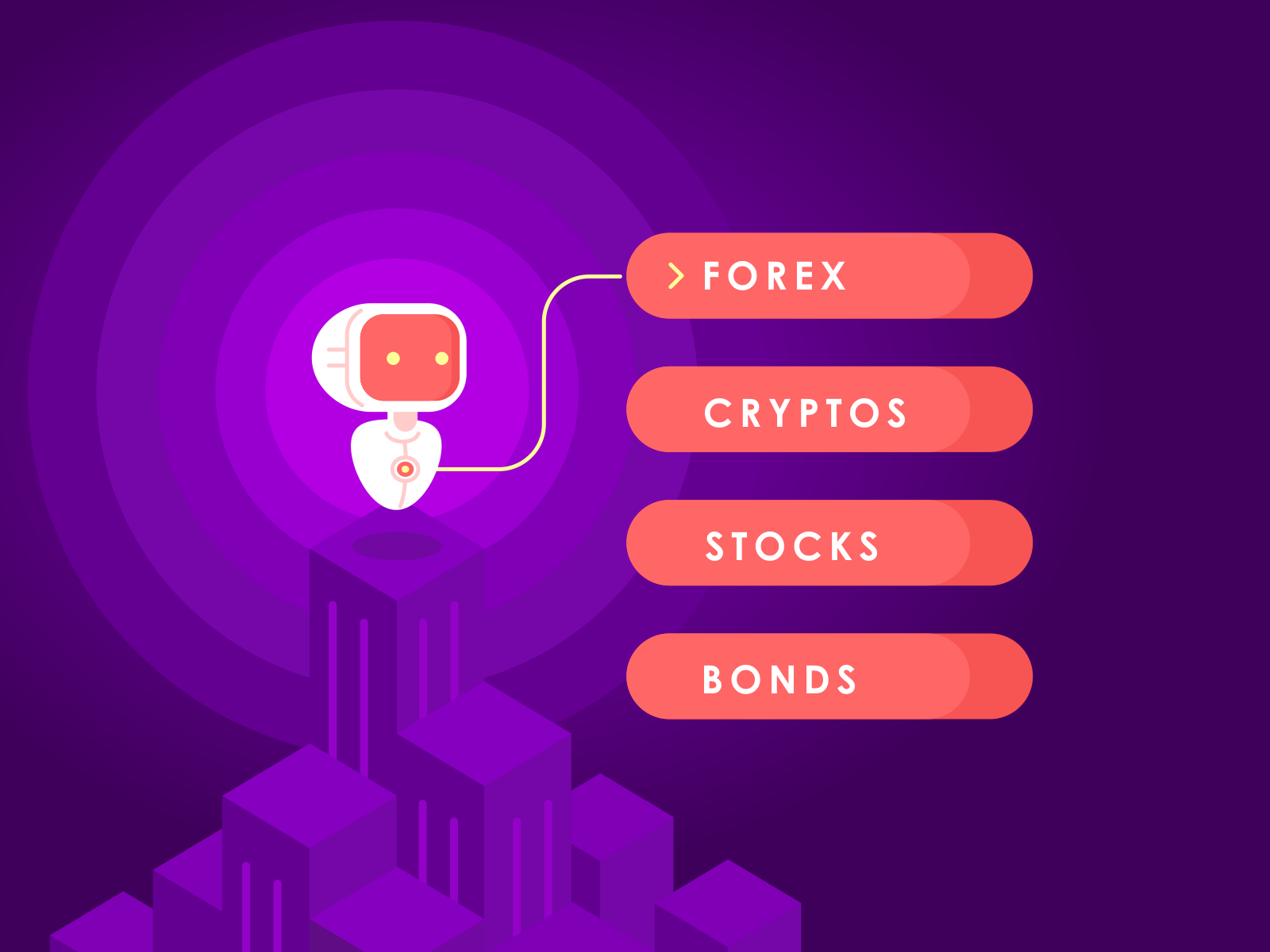 AI trading advisor bot - UI design, Character design