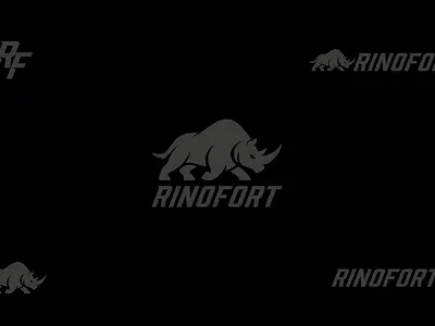 RINOFORT Brand Logos / Fitness Clothing Branding animal animal symbol brand guidelines brand icon brand logos brand symbol brand system branding branding agency daily design inspiration design graphic design icon logo logo design logo design inspiration logo variations mark rhino vector